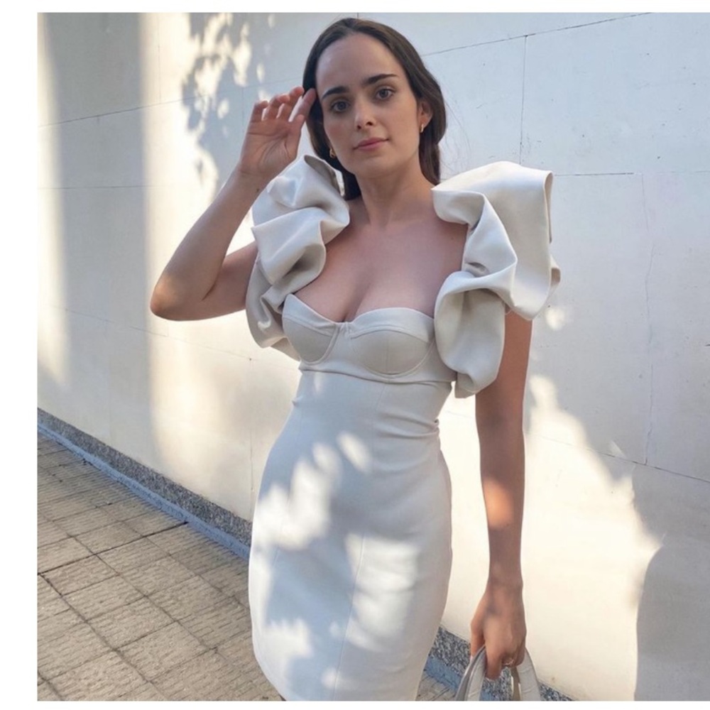 Zara bloggers favorite ruffled voluminous mini dress - Picture 8 of 16